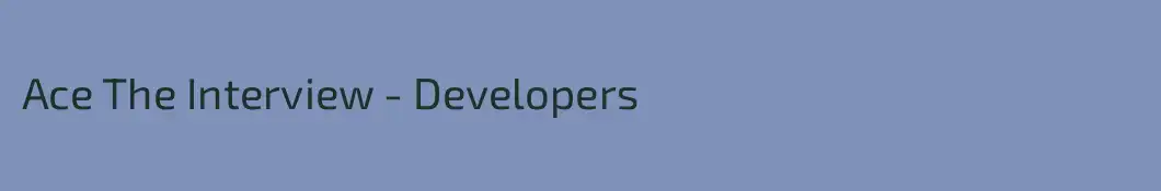Ace The Interview - Developers